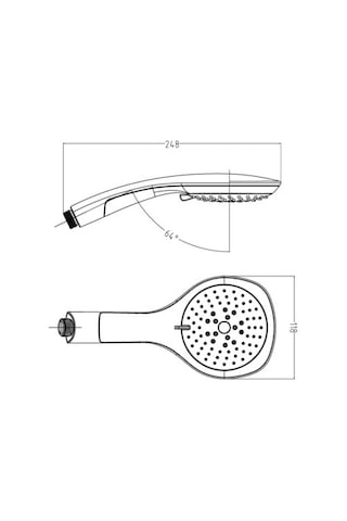 Yapıtaşı Lüks Banyo El Duşu-Duş Başlığı 3Fonksiyonlu Diğer