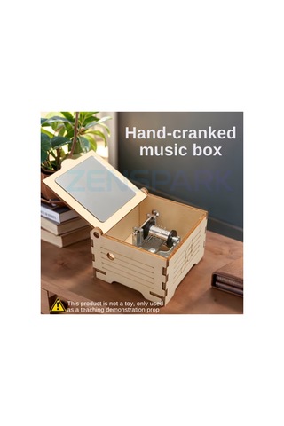 Dıy Ahşap Müzik Kutusu Model Kit Dıy Eğitim Seti Sürtünme Ve Titreşimle Ses Prensibi Pilsiz