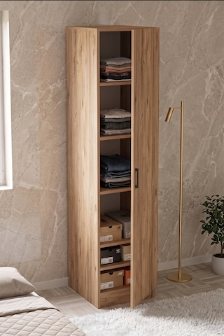 Royem Gardrop Elbise Dolabı Raflı Elbise Dolabı Çam