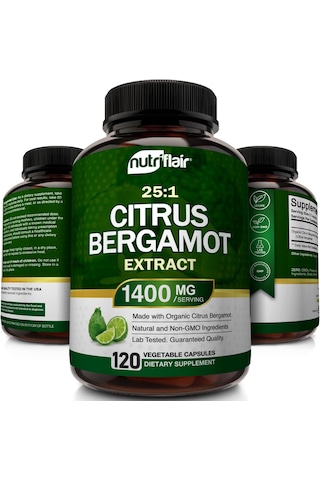 Nutriflair Organic Citrus Bergamot 1400mg 120 Caps Aromasız