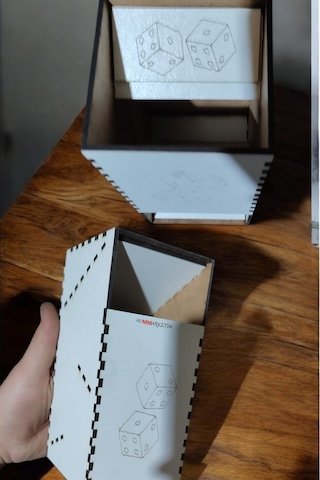 Ahşap Zar Kulesi Zar Atma Aparatı Tavla İçin Zar Atma Kulesi Dice Tower