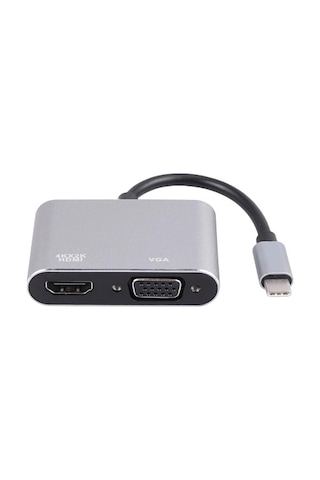 Winex 2 In 1 Type-C to 4K HDMI VGA Çevirici ve Dönüştürücü Adaptör