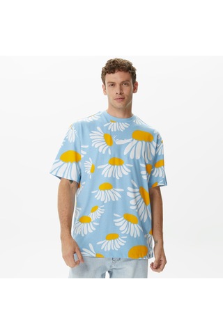 Karl Kanı Karl Kani Small Signature Daisy Erkek Mavi T-shirt