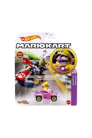 Hot Wheels Mario Kart Karakter Araçlar Warıo Grn22 Çok Renkli