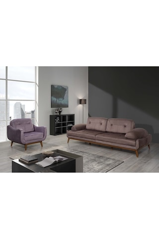 Nelson Yataklı Koltuk Takımı Babyface Kahve