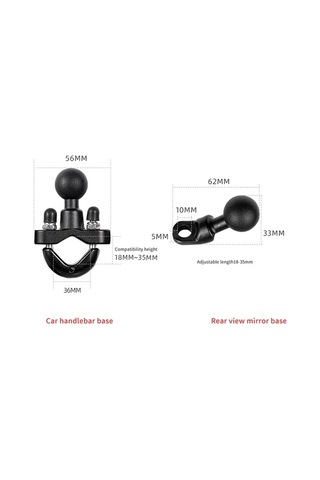 Fortunelane Motosiklet Telefon Tutucu Ayna Tipi, Sekizgen Yuvarlanma Engeli, Alüminyum Ve Pc Malzeme