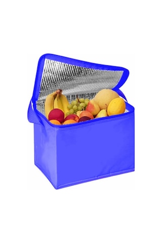 Soğuk / Sıcak Tutucu Özel Yalıtımlı Termos Çanta Araç İçi Kamp Plaj Piknik Omuz Çantası Kolay Taşıma Mavi