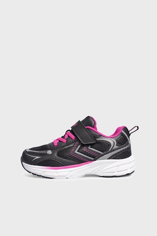 Hummel Logolu Cırt Cırtlıı Ayakkabı Unisex Çocuk Ayakkabı 900948-2761 Siyah-pembe