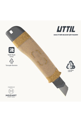 UTTIL Aura Natura Nmuk09-an %40 Ağaç 18 Mm Pro Maket Bıçağı