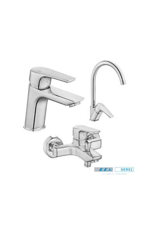 Eca Niobe Banyo + Niobe Eviye + Niobe Lavabo Bataryası Set 3'lü