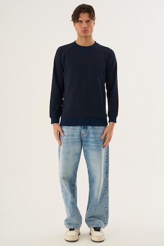Alexander Gardi Bisiklet Yaka Basic Sweatshirt Lacivert