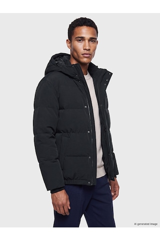 Lcw Vision Lacivert Regular Fit Kapüşonlu Erkek Şişme Mont