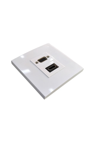 Hdmi Vga Sıva Altı Duvar Tipi Priz Vga-hdmı İkili Priz