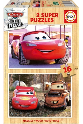 Educa 2x16 Parça Disney Cars Arabalar Erkek Çocuk Puzzle 1 Adet