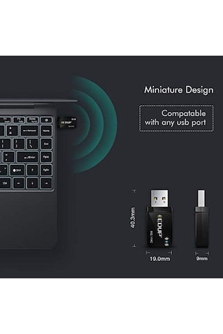 Edup Ac 1300 Mbit/s Usb Wlan Adaptörü, Çift Bant Wifi Stick 2.4g/5ghz Usb3.0 Adaptör Kablosuz Ağ Alıcısı Wifi Do