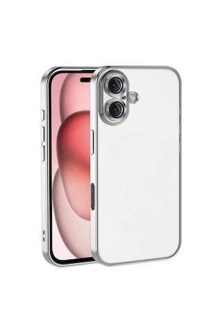Apple Apple iPhone Uyumlu 17 Razer Lensli Silikon - Gümüş
