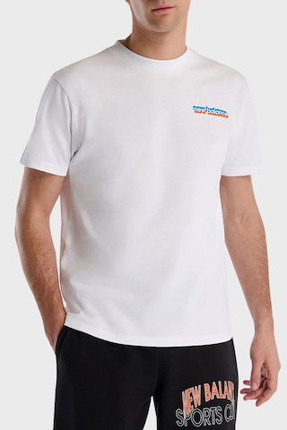 New Balance Lifestyle Men Tshirt Beyaz Beyaz