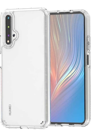 Huawei Nova 5T Kılıf Zore Coss Şeffaf Sert Silikon Kılıf Renksiz