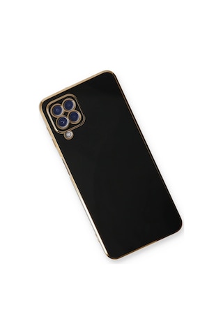 Gld-spt- Newface Samsung Uyumlu Galaxy A22 Kılıf Volet Silikon - Siyah