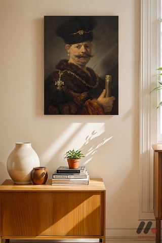 Rembrandt Kürklü Asilzade, Çerçevesiz Yüksek Kalite Duvar Afişi - Sanatsever Hediyesi