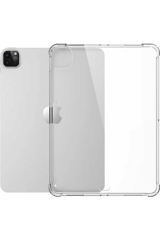 Apple Uyumlu iPad Pro 12.9 2021 5.nesil - Zore Tablet Nitro Anti Shock Silikon Kapak-renksiz Tablet Kılıfı
