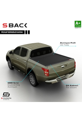 Life Mitsubishi L200 5 S-back Sürgülü Kapak Siyah V1 2015 Üzeri