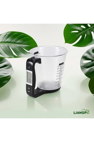 Fastbuy Wangxi Siyah Hamur Malzemeleri Tartmak Için Lcd Ekranli Mutfak Olcu Kupasi Siyah Siyah