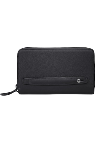 Guard El Portföyü Hakiki Deri Siyah 3072 Siyah - Kırmızı