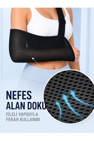 Pratik Kol Askısı Nefes Alabilen Fileli Kumaş Ayarlanabilir Omuz Destekli Sarı