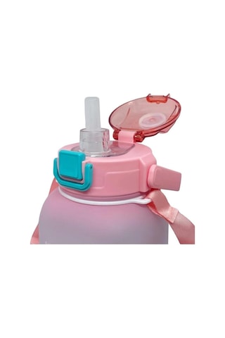Vagonlife Vgn2275-t Pembe 1100ml Çocuk Pipetli/pipetsiz Kullanım Su Matarası -askılı