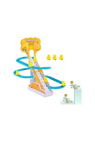 Babydoor Happy Duck 3 Ördekli Pilli Merdiven Sesli Eğitici Oyuncak