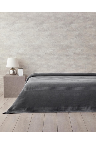 English Home Almina Pamuklu Çift Kişilik Pike Antrasit Sku: Smg8690010185907 Açik Gri