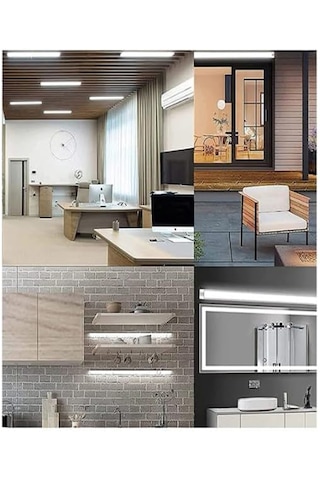 100w 120 Cm Kristal Led Bant Armatür-trafolu Beyaz Işık -4 Adet Beyaz