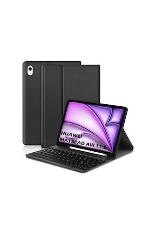 Huawei Matepad Air 11.5'' Uyumlu Bluetooth Özellikli Standlı Kalem Bölmeli Klavyeli Kılıf
