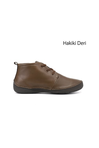 Gönderir Gönderi R Kadın Koyu Vizon Bağcıklı Hakiki Deri Comfort Bot Dkzb02842661