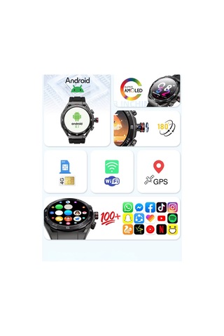 Wearfitpro Hw18 Call 2 Btk Sim Kartlı Kameralı Amoled Ekran Gps Yeni Nesil Özellikler Android Akıllı Saat
