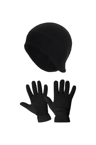 Axe Sportswear Kışlık Termal Polar Eldiven - Polar Kulaklıklı Bere 2'li Set