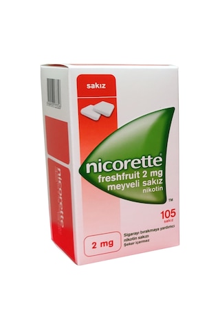 Nicorette Freshfruit 2 Mg 105 Adet Meyveli Nikotin Sakızı Nicorette Freshfruit 2 Mg 105 Adet Meyveli Nikotin Sakızı