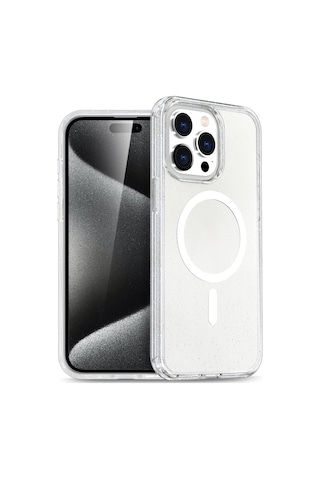 Csmtex 6 Joko Apple Uyumlu iPhone 14 Pro Max Star Magsafe Kapak - Şeffaf