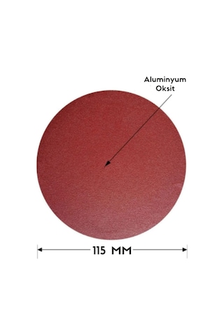 5 Adet 115 Mm Cırt Zımpara Kağıdı 320 Kum Avuç Taşlama Spiral Uyumlu Velcro Deliksiz Cırtlı Zımpara