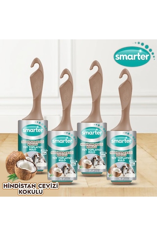 Smarter Hindistan Cevizi Kokulu Tüy Toplayıcı Rulo 4'lü Kedi Köpek