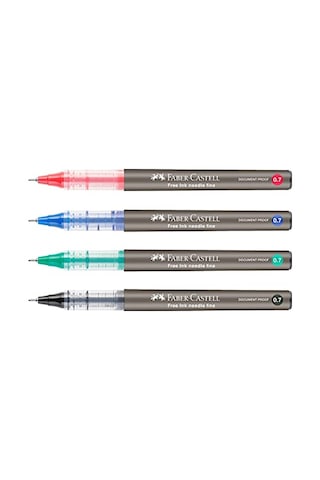 Free Ink Roller Kalem 0.7, Kırmızı, Silinmez Kalıcı Mürekkep, İğne Uçlu, Akıcı Yazım, Mürekkep Göstergeli Genel