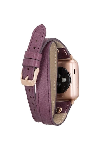 İnce Çift Tur Apple Watch Deri Kordon