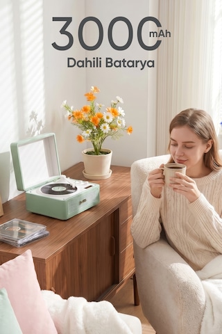 Fressi Fr-cd183 Riona Dahili Hoparlörlü Bluetoothlu Açık Yeşil Cd Çalar