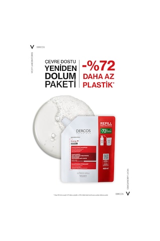 Dercos Energising Saç Dökülmesine Karşı Şampuan, Yeniden Dolum Paketi 400 Ml Tüm Saç Tipleri