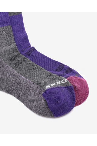 Skechers Wo1/2 Terry Traıl Crew - 2'li Paket Kadın Çorap Kadın Mor Çorap S118744-500