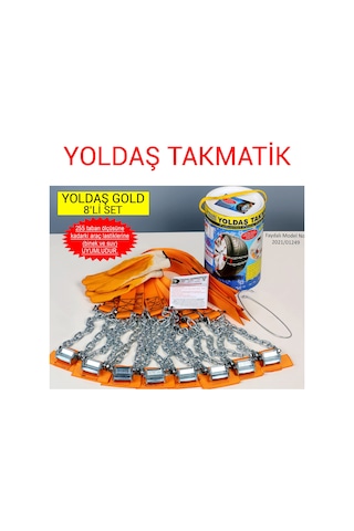 Yoldaş Takmatik 8'li Gold Takmatik Kar Zinciri Suv Ve Binek İçin
