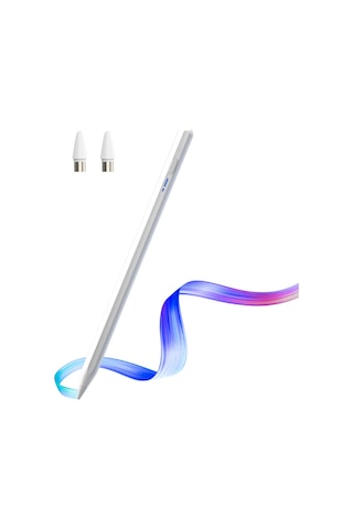 Microcase AL4332 Universal Telefon Tablet Apple Uyumlu iPad  Beyaz Yumuşak Uçlu Stylus Kalem