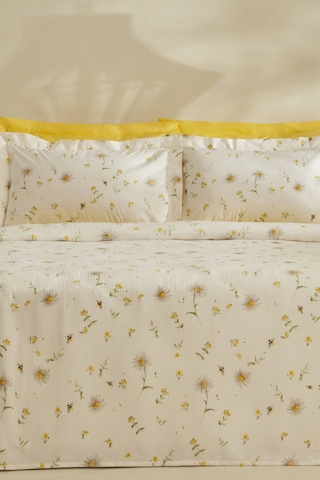 Karaca Home Emma %100 Pamuk Tek Kişilik Pike Takımı Sarı Sarı