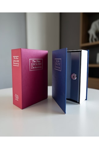 Büyük Boy Kitap Görünümlü Anahtarlı Kilitli Para Kasası Standart